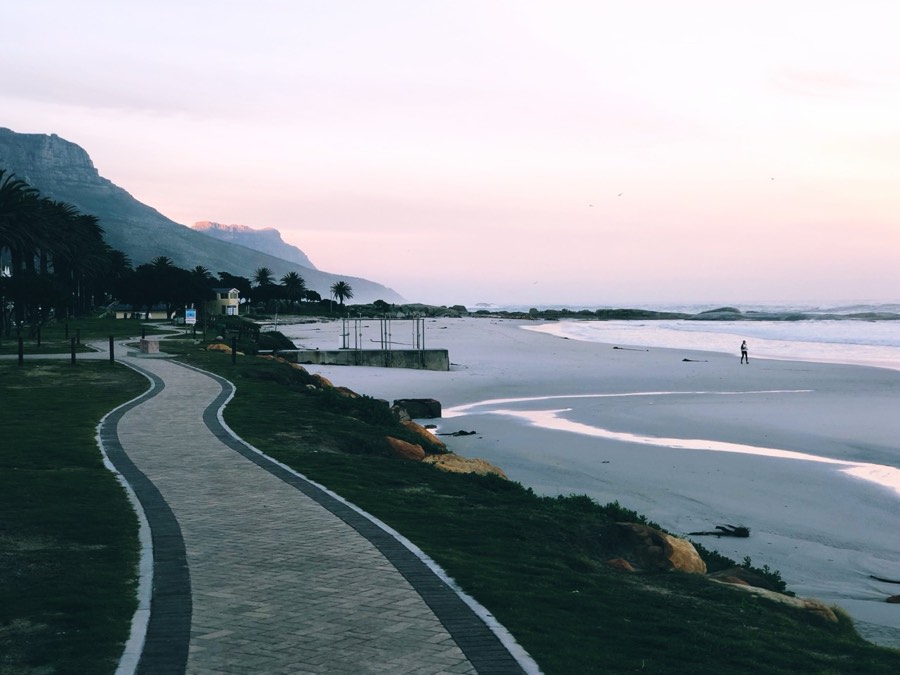 coastal walkway at dawn