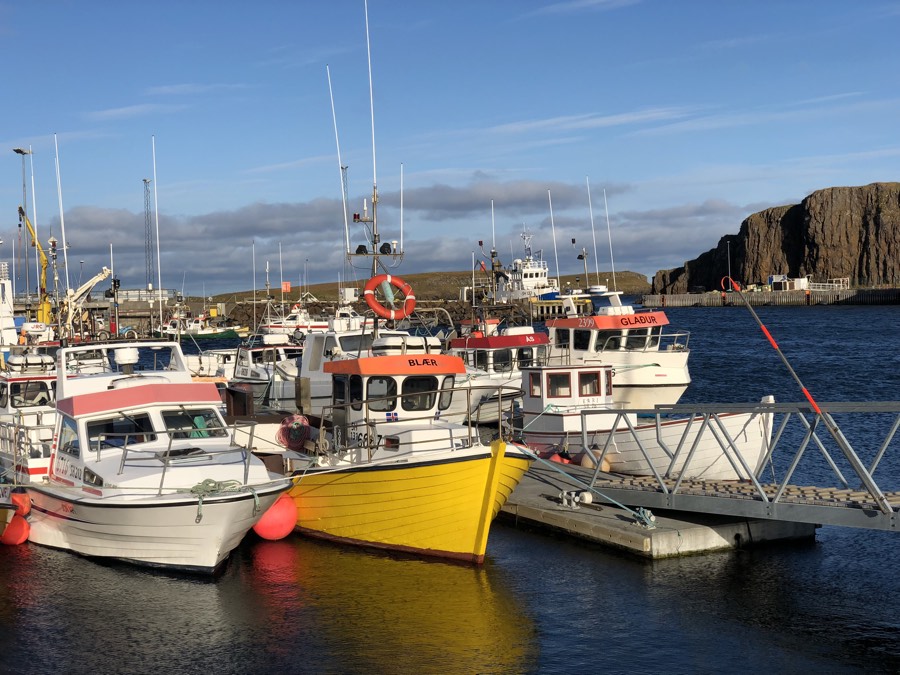 iceland harbor boats