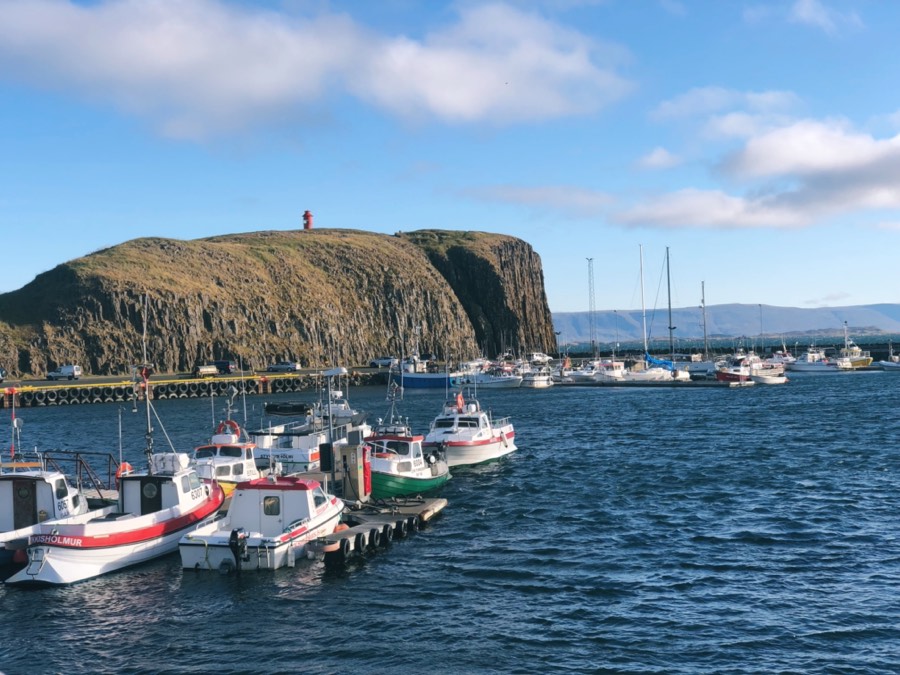 iceland harbor lighthouse