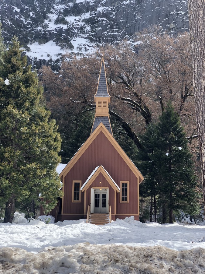 snowy chapel
