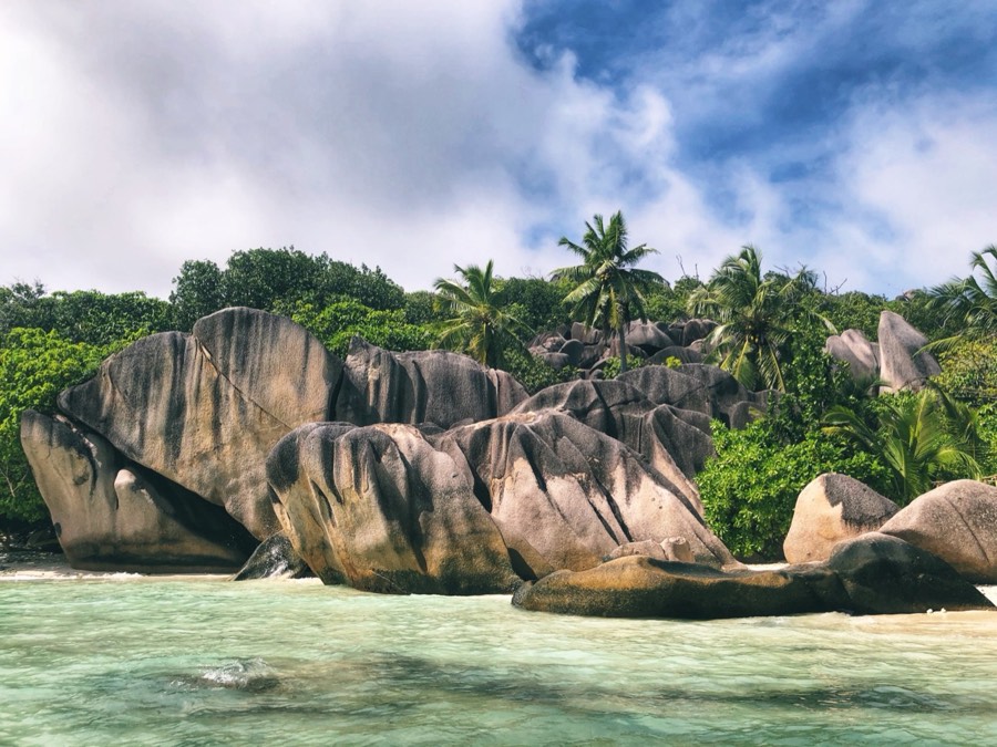 tropical granite shore